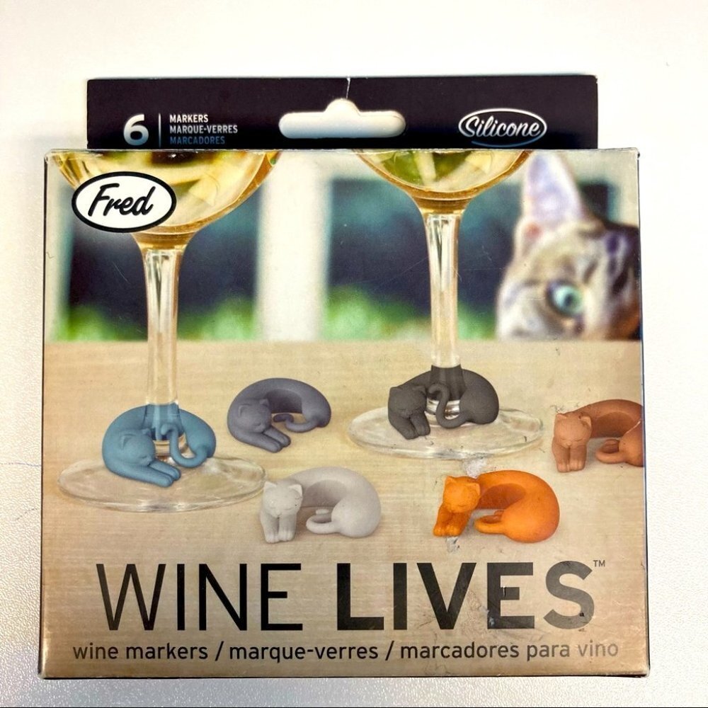 WINE Markers by Fred Wine Lives  Silicone Cats
